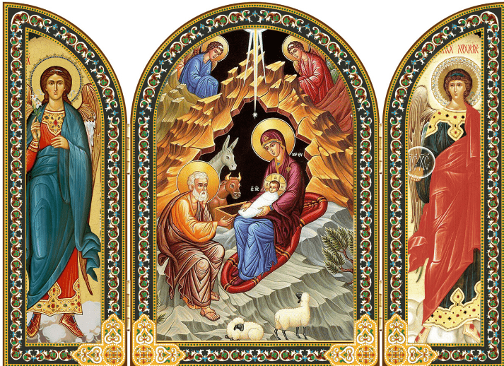 Nativity Triptych (Byzantine Style) - Holy Cross Monastery