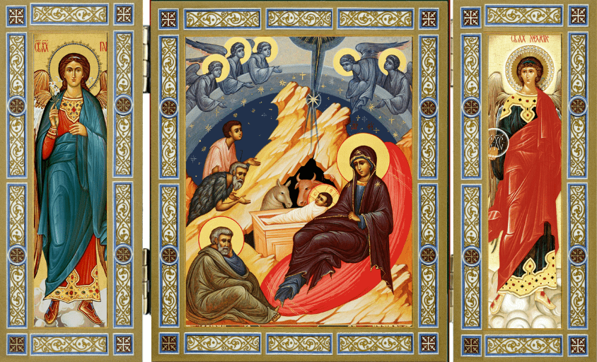 Nativity Triptych (Night) - Holy Cross Monastery